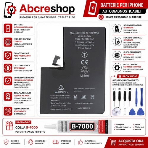 Batteria per iphone pro max - 13,